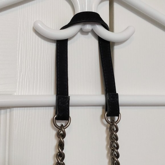 Faux Suede Crossbody Purse with Metal Feather Accent - Picture 5 of 6